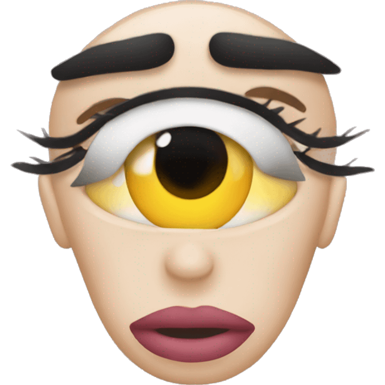 Emoji with lashes and Nails  emoji