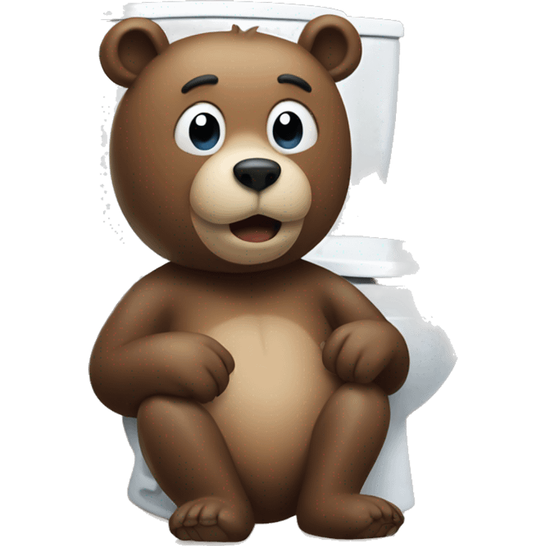 Bear on the toilet  emoji