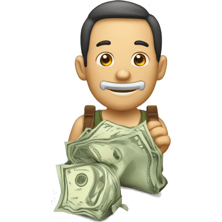 Ladrón con bolsa de dinero emoji