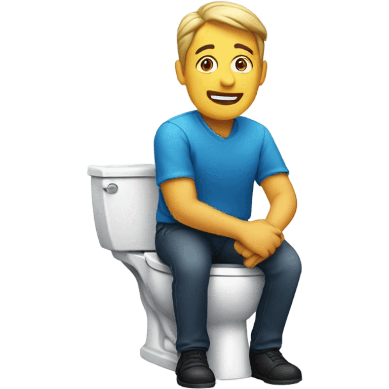 Man in toilet  emoji