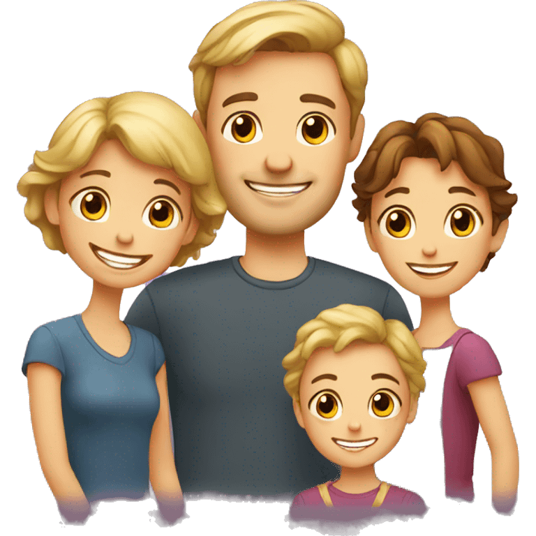 European happy family emoji