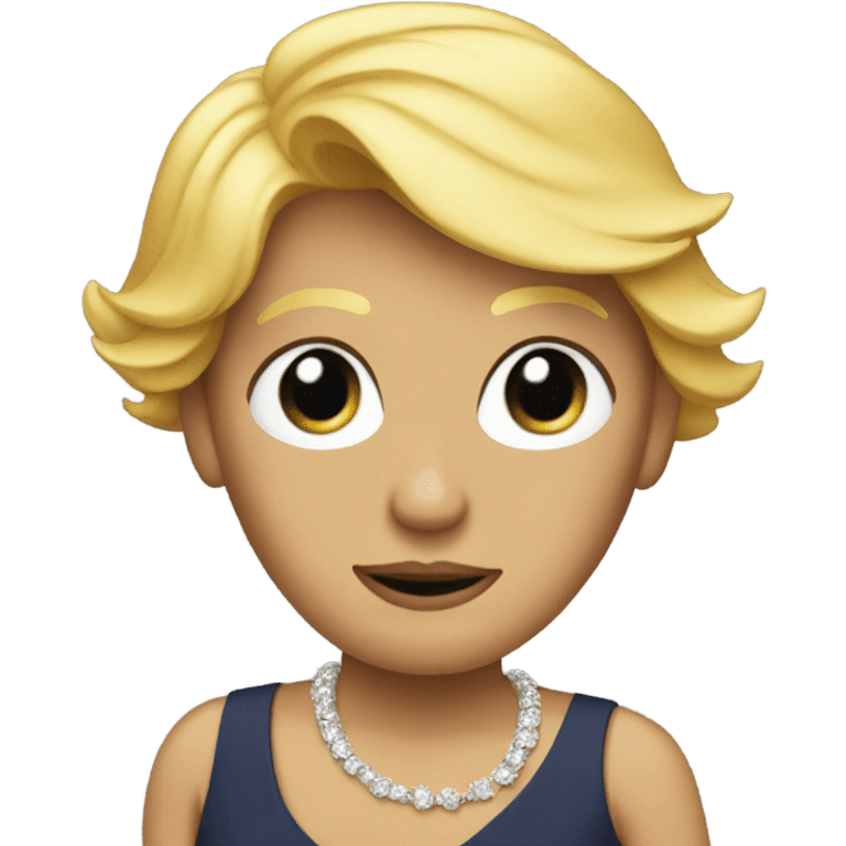 Donald Trump in a dress emoji