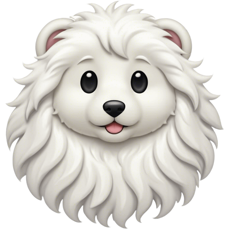 White doodle wavy fur emoji