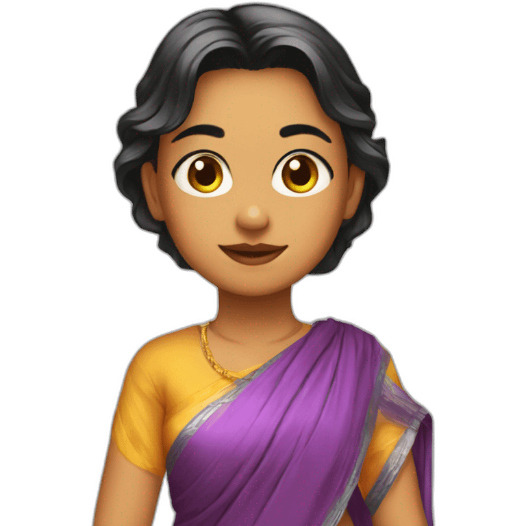 Girl in transparent saree emoji