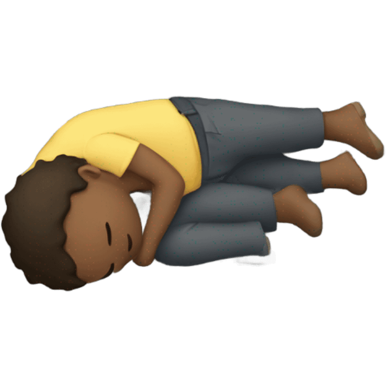 Guy sleeping on road  emoji