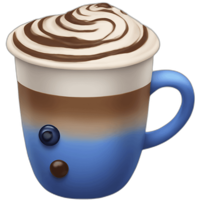 blueberry mocha coffee in cup emoji