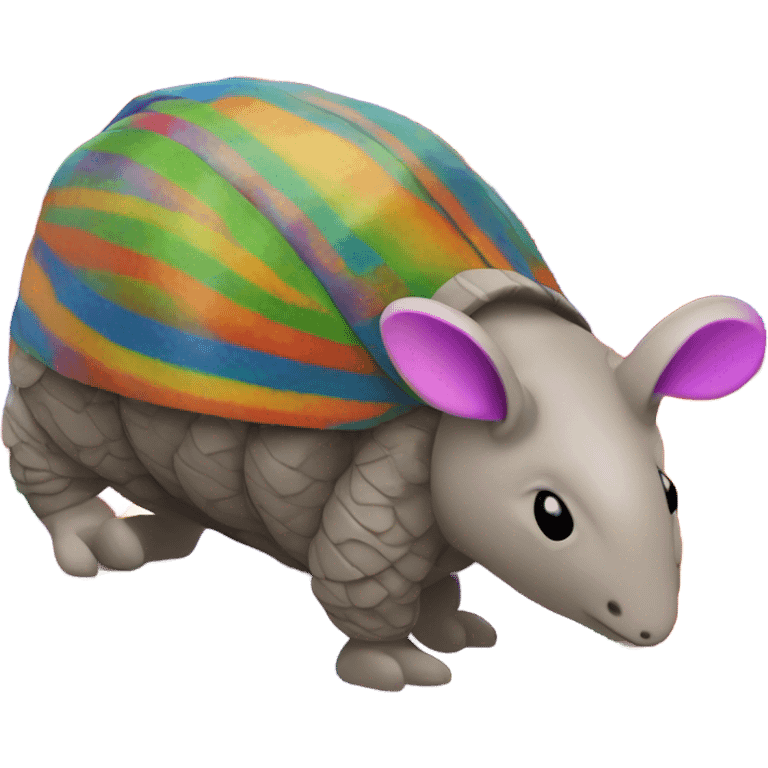 Rainbow armadillo emoji