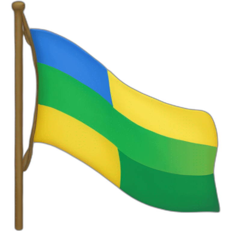 flag with yellow, blue and green colors  emoji