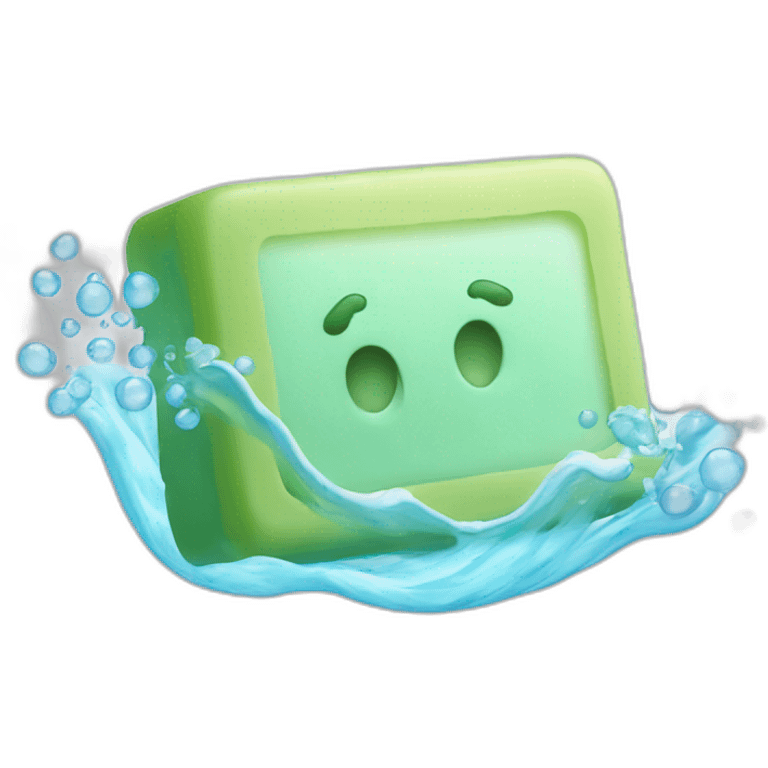 bar of soap frothing with bubbles emoji