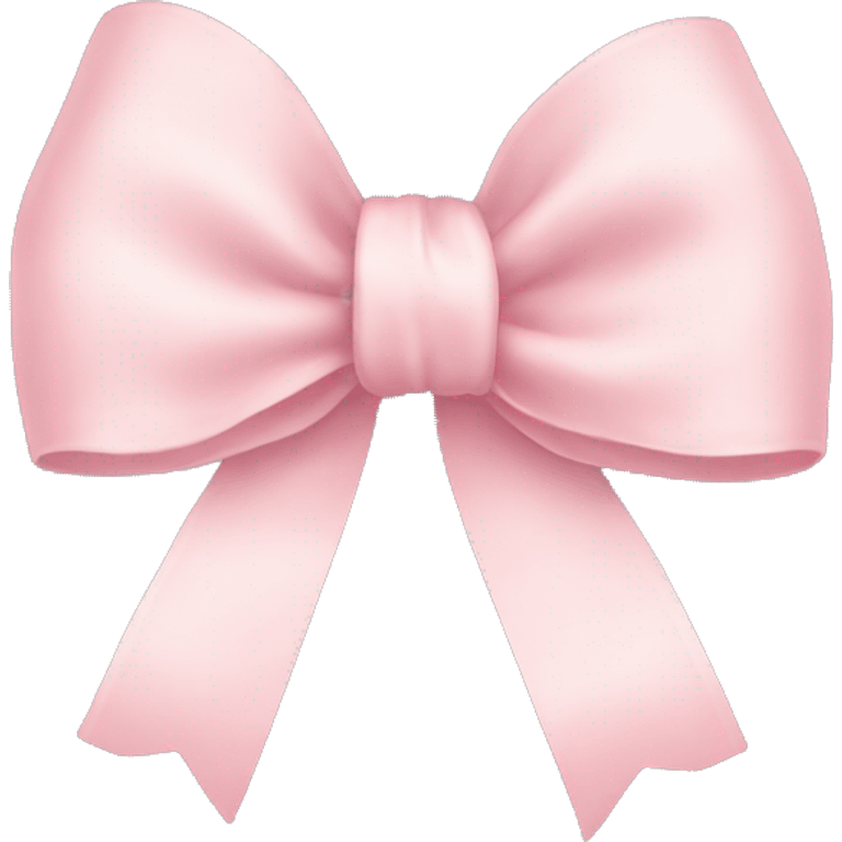 Light pastel Pink bow ribbon tied  emoji