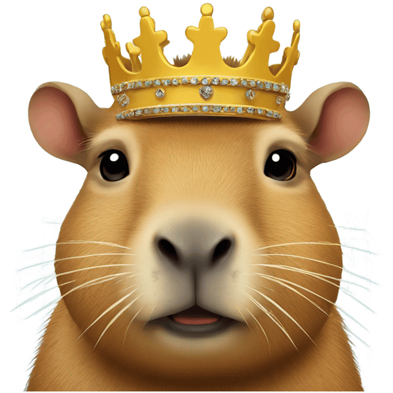 Capybara with crown emoji