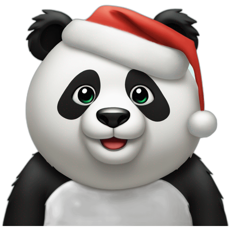 Christmas-panda emoji