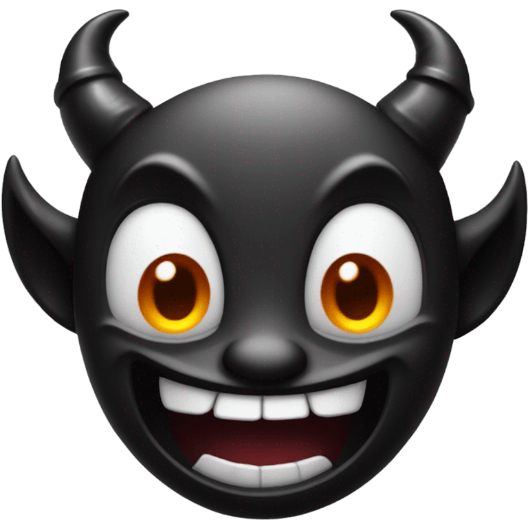 devil face, simple, black emoji