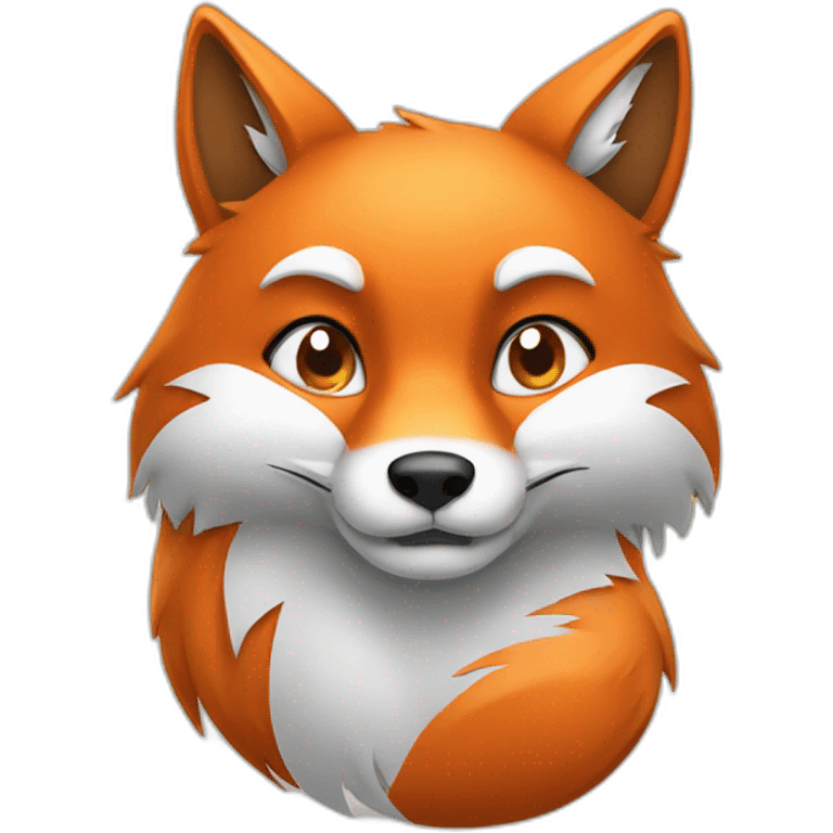 thinking face fox with paw on chin emoji