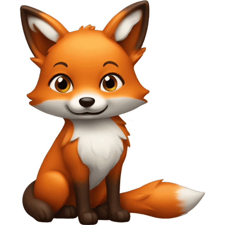 Fox with chew toy emoji