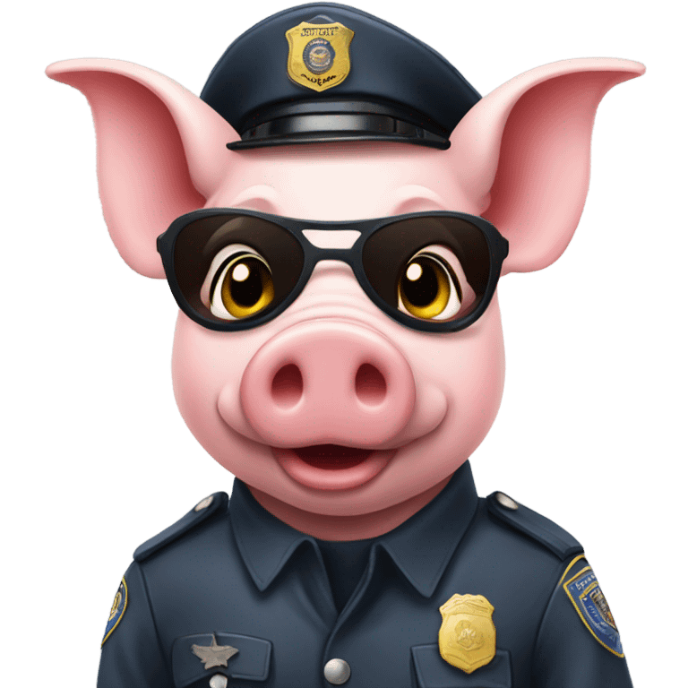 Pig dressed as a cop emoji