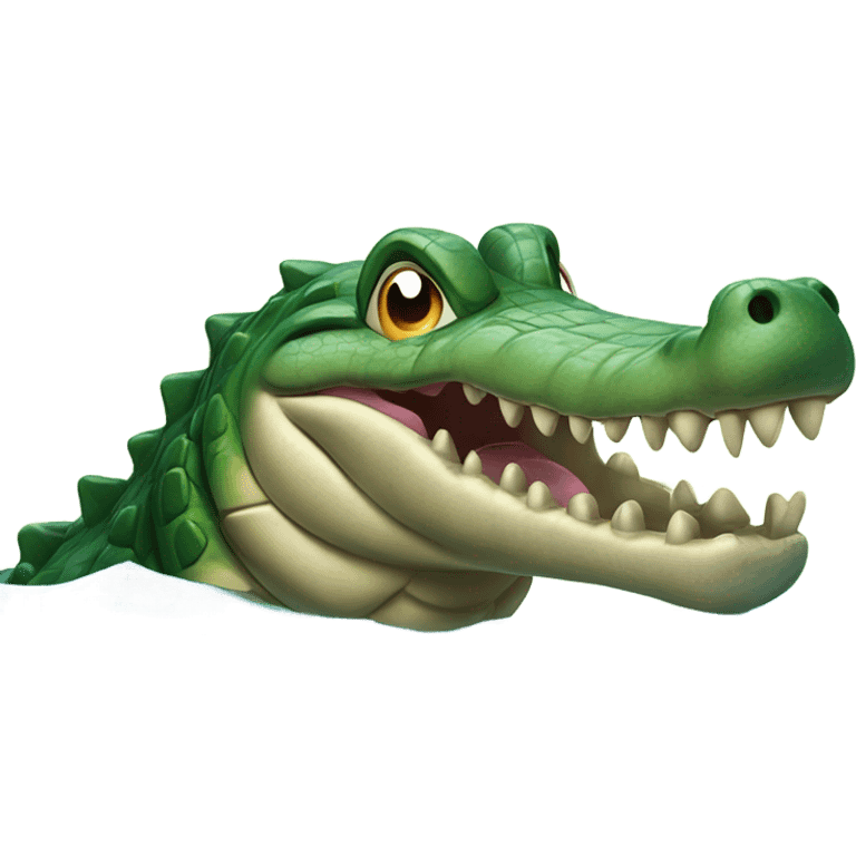 Crocodile and fish emoji