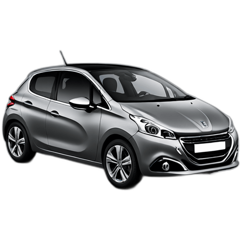 Peugeot 208 gray emoji