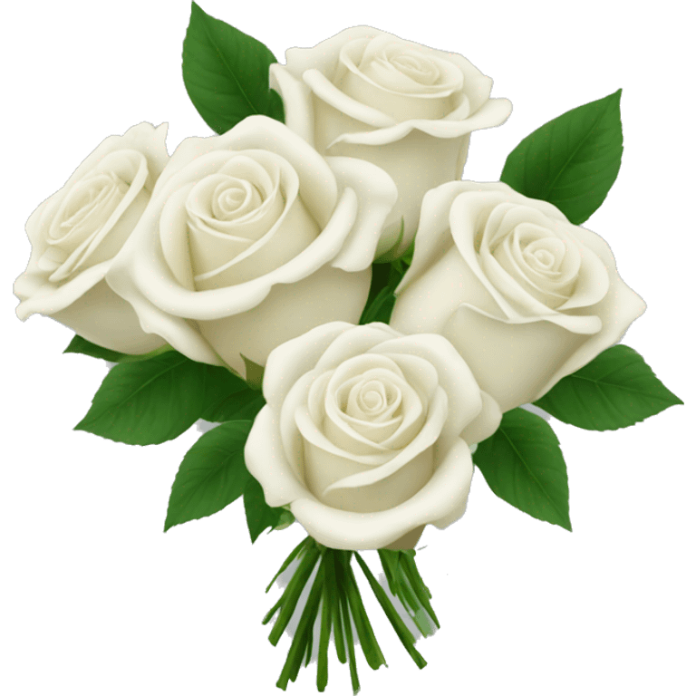 bouquet of white roses emoji