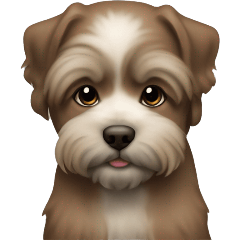 Brown Lhasa Apsol puppy emoji