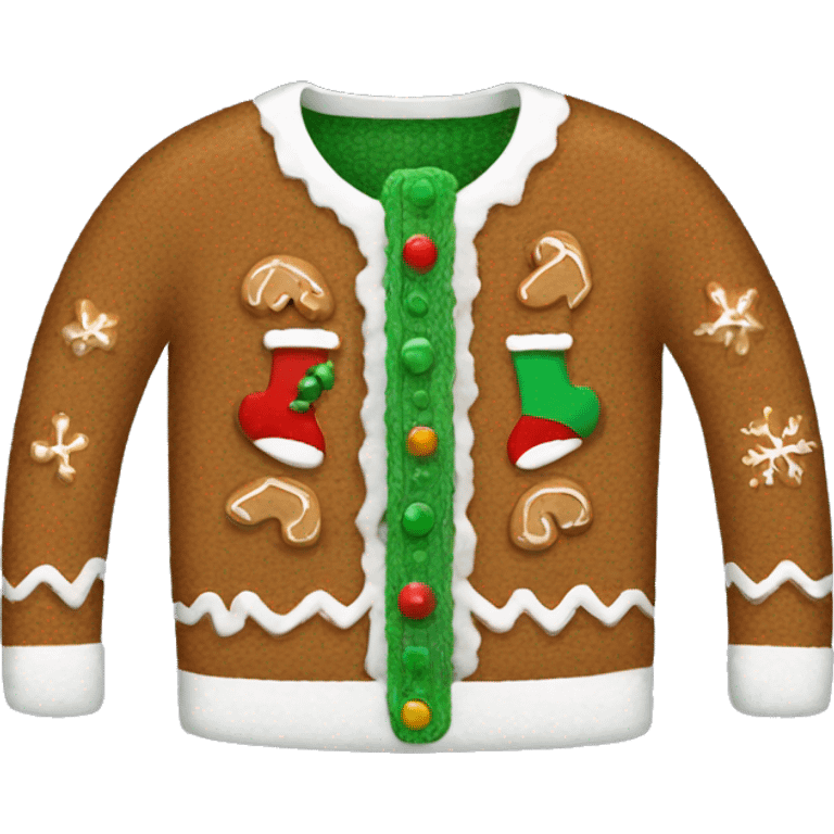 Gingerbread Christmas sweater  emoji