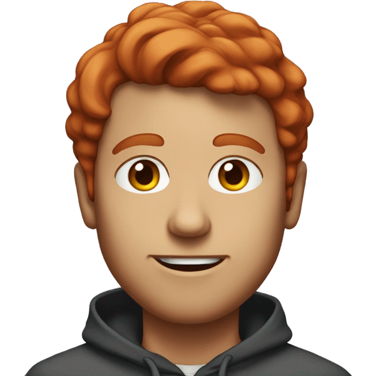 35 years old man with red hair in a hoodie  emoji