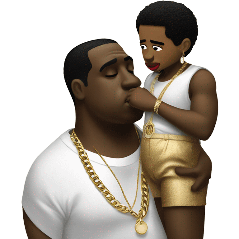 Puff Daddy kissing biggie smalls emoji