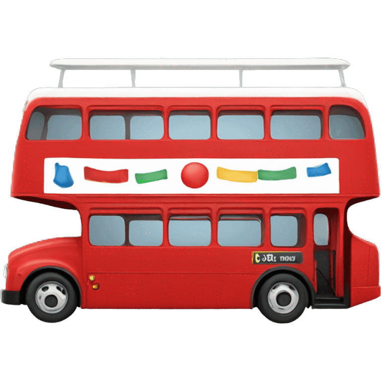 red double decker bus emoji