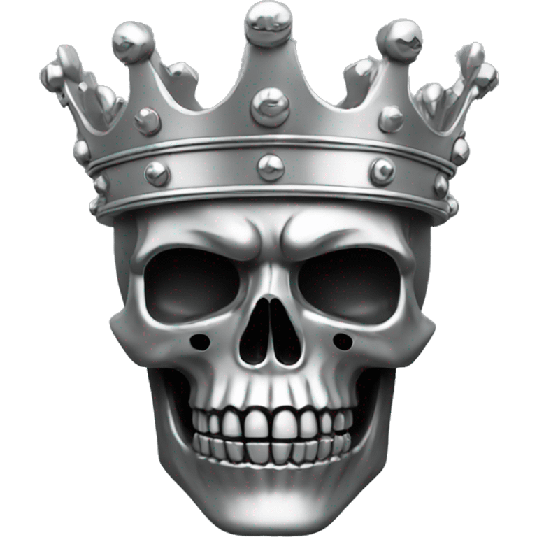 Skull king crown silver emoji