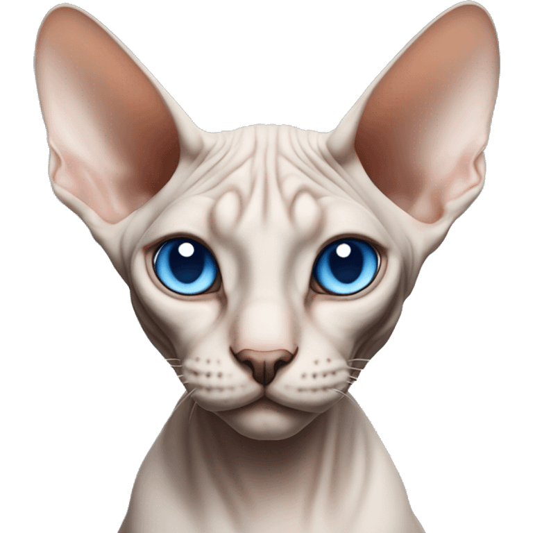 Sphynx cat with blue eyes  emoji