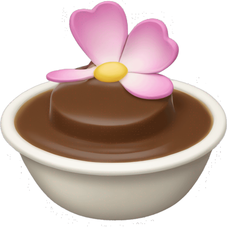 soy pudding. It is shaped like flower emoji