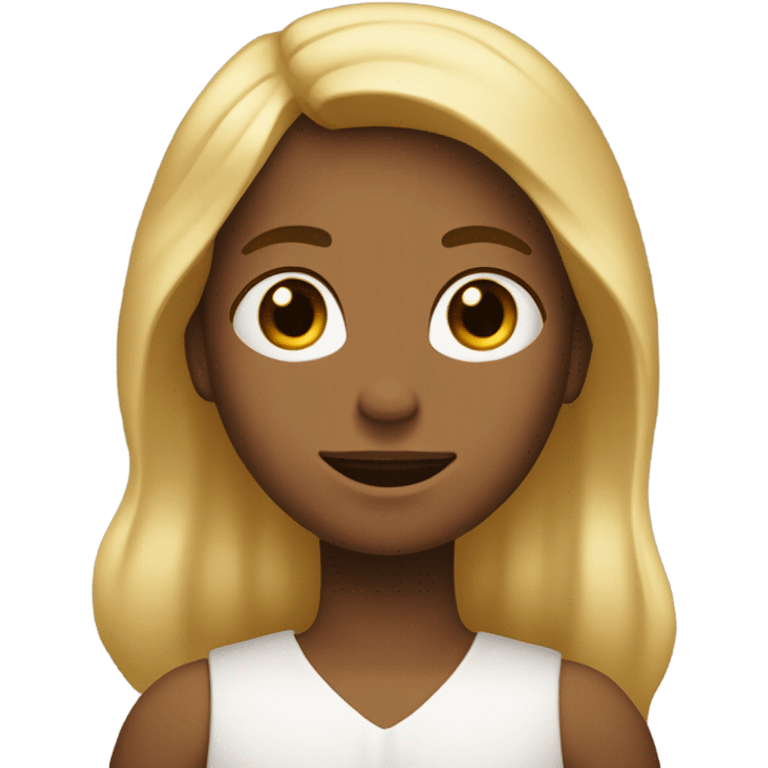 Jésus avec une petite fille blanche et brune emoji