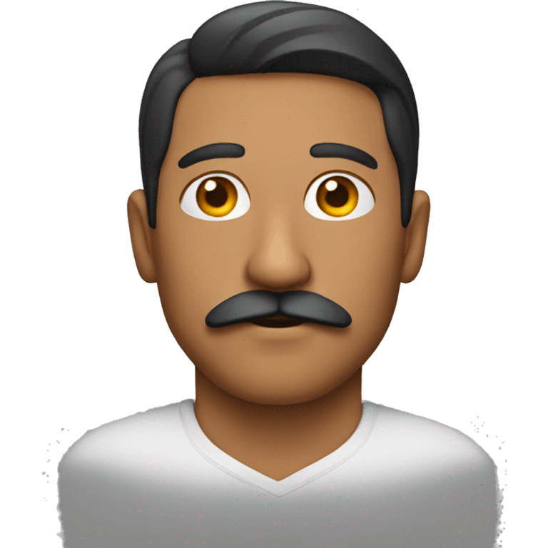 Man in his 30s, mexican mustache emoji