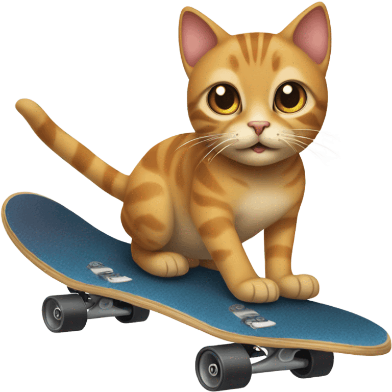 Cat riding skateboard  emoji