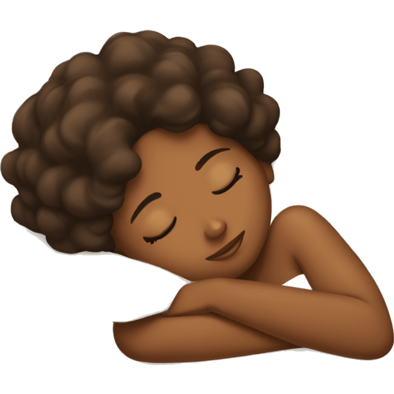 Brown girl sleeping emoji