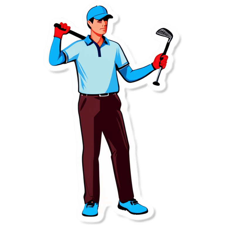 Man with broken golf clubs  emoji