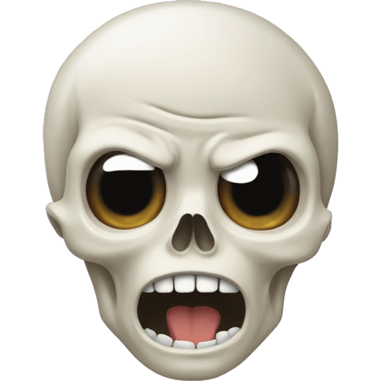 Skull emoji with the crying out loud emoji emoji