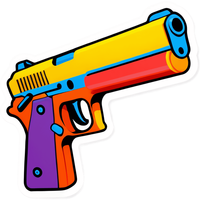 Pop art gun  emoji