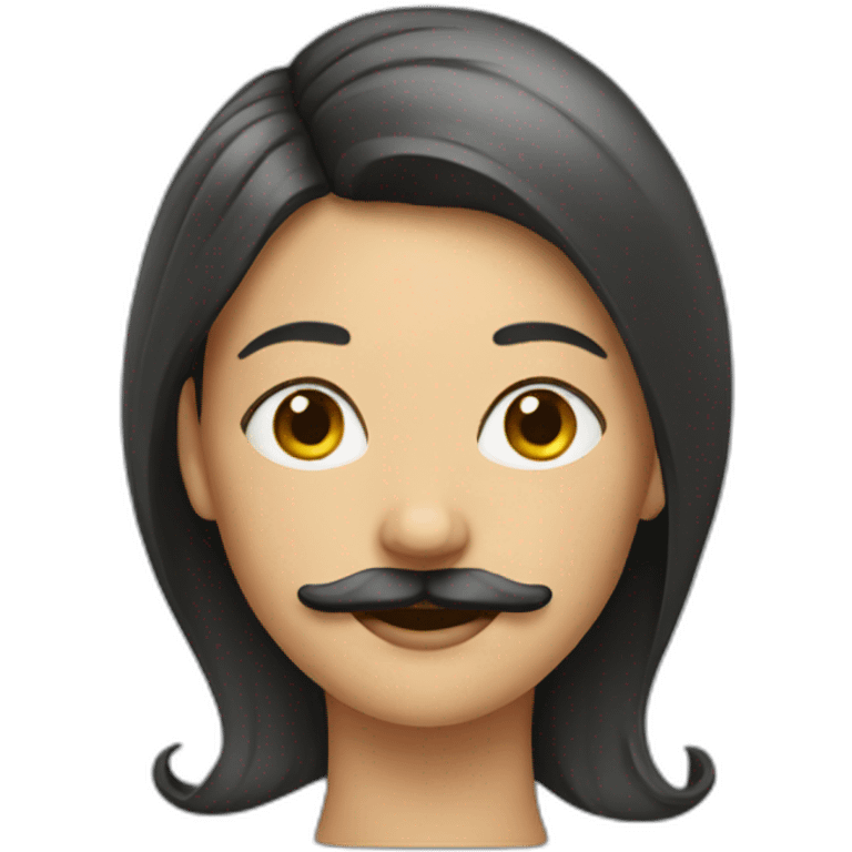 woman with moustache emoji