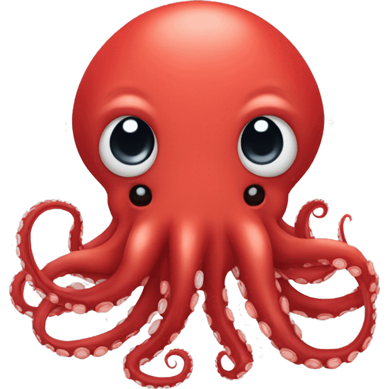 red cartoon octopus sad with mouth down emoji