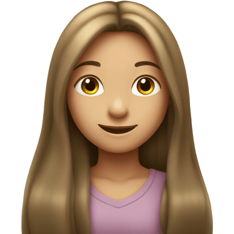 smiling girl with long hair emoji