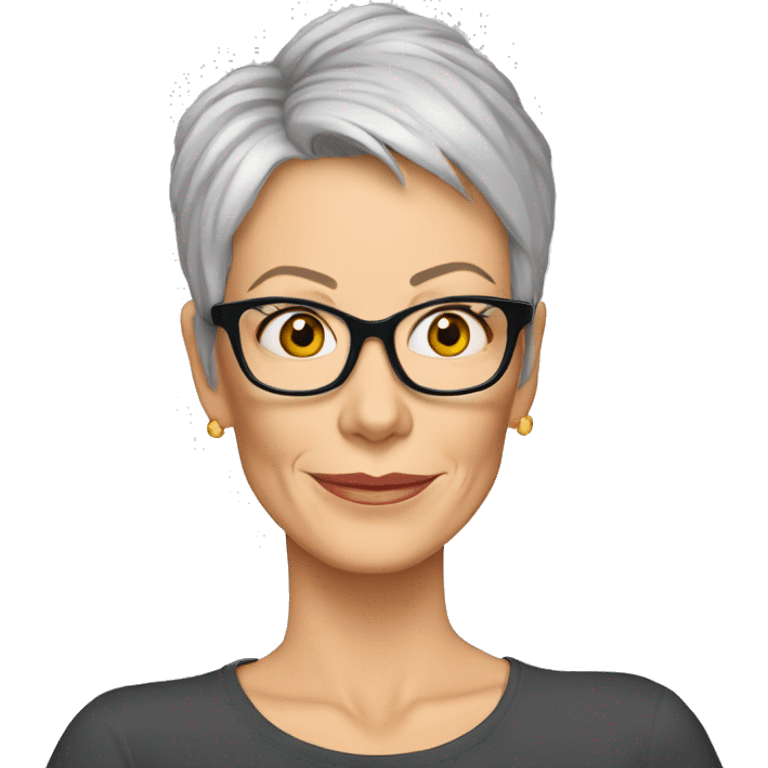 jamie lee curtis cartoon wearing tee emoji