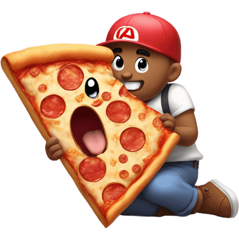 Kirby eating some pizza  emoji