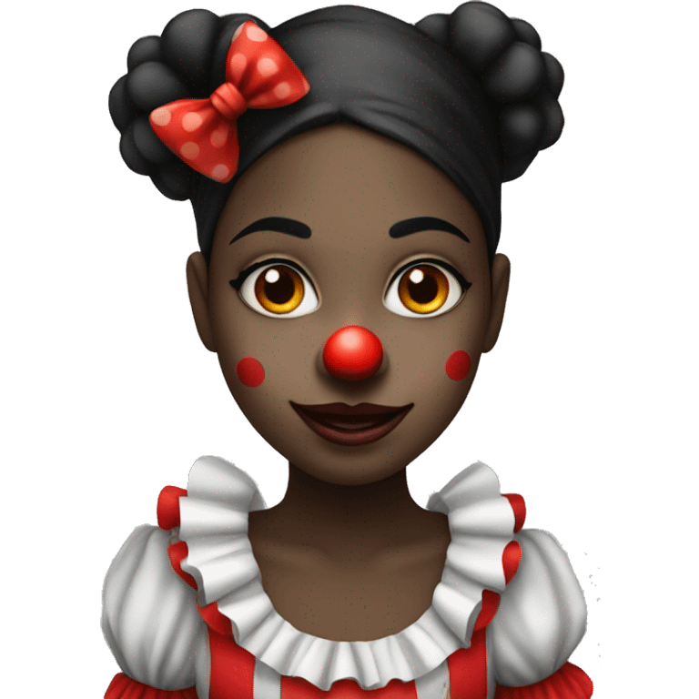 Pretty black and red clown girl  emoji