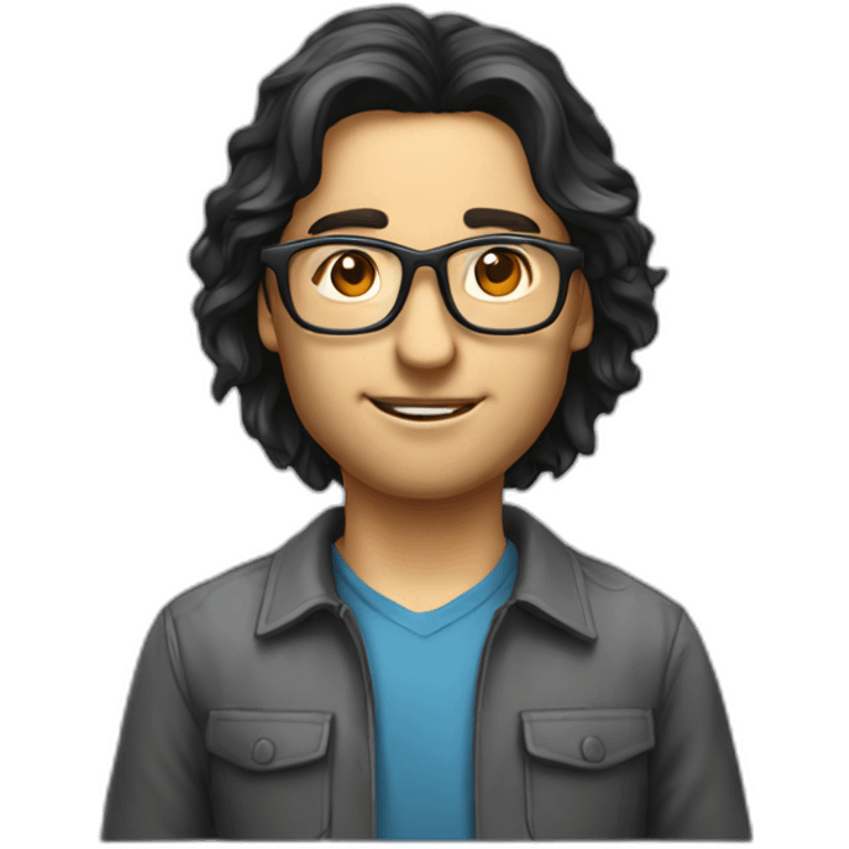 dark hair glasses technical expert vc investor casual emoji