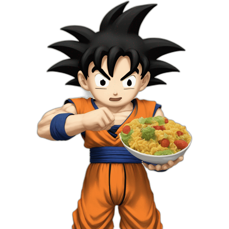 Goku eating emoji