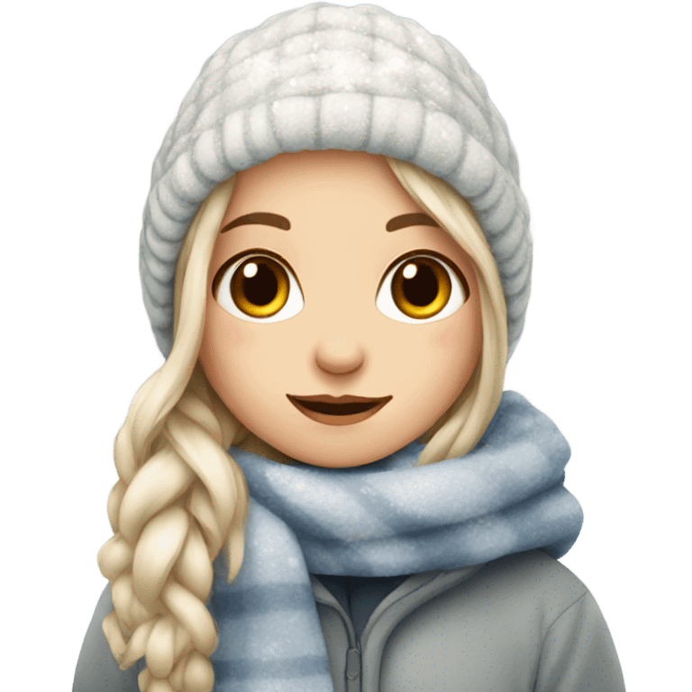 cozy beautiful finnish winter girl emoji