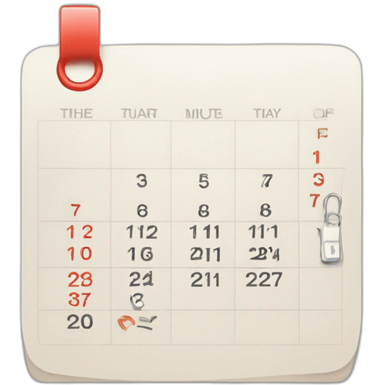 Calendar with checkbox emoji