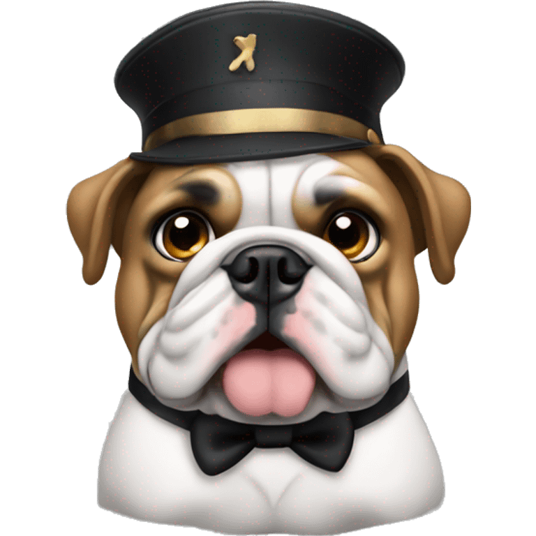 english bulldog conductor music emoji