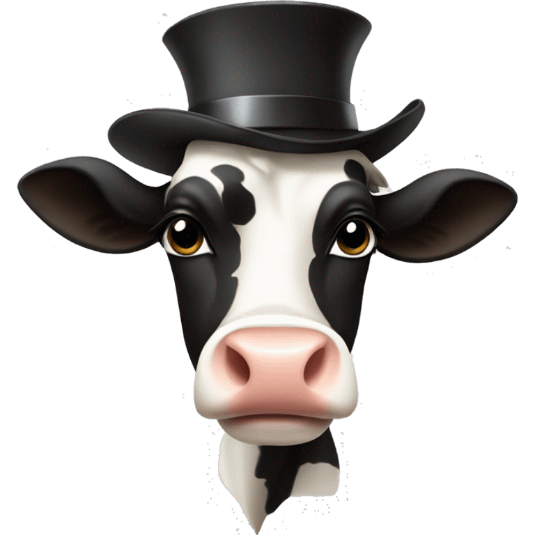 Glamours Cow in a hat  emoji